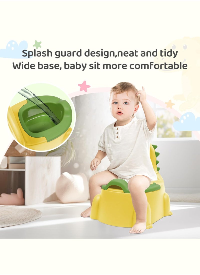 Toshionics Baby Dinosaur Potty Training Seat Dinosaur Potty Training Seat for Baby Toddlers and Kids Anti-Slip Portable Toilet Chair with Removable Tray Foldable and Comfortable Potty Trainer for Toddlers Boys and Girls (1-7 Years) with Backrest and Closing Lid Easy Clean and Travel Friendly Baby Potty Seat  - Image 4