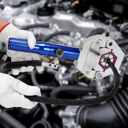 REDLOONG Hydraulic Hose Crimper AC Crimping Tool with Snap-On 7 Dies Manual Handheld Hydra-Krimp for AC Hose, Auto A/C Line, Air Conditioning Repair Tool(71500) - Image 2