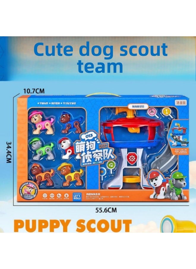 Generic - Genuine Cute Funny Dog Paradise Wang Wang Scout Team Fun Educational Children Toy Suit Gift-Specification:19142 Cute Dog Scout Team - Image 1