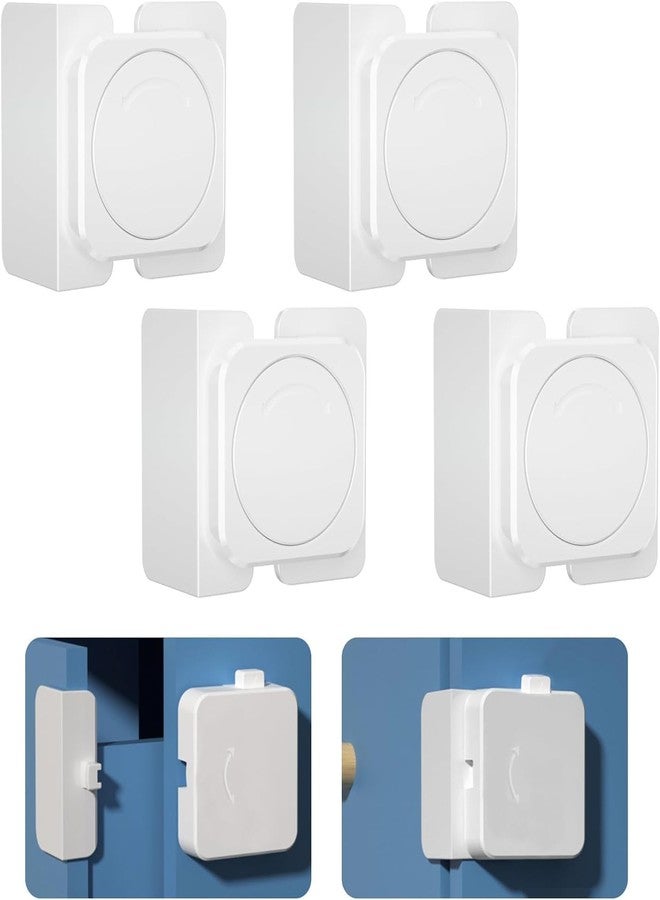 SIYANSHU Child Safety Cabinet Locks, Baby Safety Hidden Lock for Cabinets, Drawer, Refrigerator No Drilling, Baby Proofing Latches for Closet, Kid Safety Lock to Keep Your Child Safe at Home (Pack Of-4, Right angle lock) - Image 1