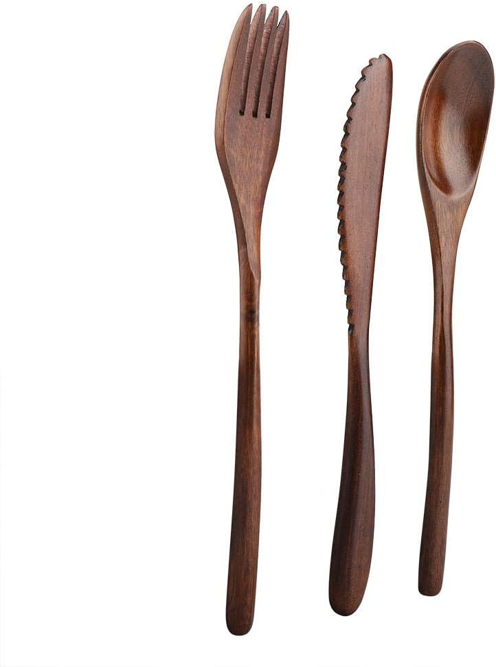 كلاراكو طقم أدوات مائدة، طقم أدوات مائدة قابل لإعادة الاستخدام، طقم أدوات مائدة من الخيزران قابل لإعادة الاستخدام على الطريقة اليابانية (طقم أدوات مائدة) - Image 2