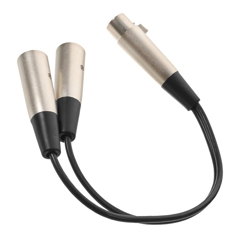 كابل مقسم XLR احترافي من أنثى إلى ذكر باللون الأسود للميكروفونات والمزج والمكبرات الصوتية - Image 1