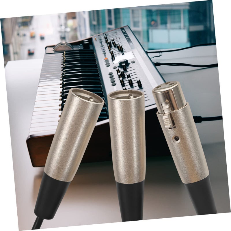 كابل مقسم XLR احترافي من أنثى إلى ذكر باللون الأسود للميكروفونات والمزج والمكبرات الصوتية - Image 4