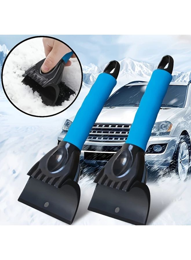Blue Car Snow Shovel Multifunctional Ice Scraper Windshield Snow Removal Brush - Image 2