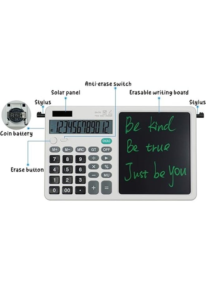 Generic - Scientific Edition Calculator with LCD Notepad Erasable Writing Table, Office Desk Calculator - Image 1