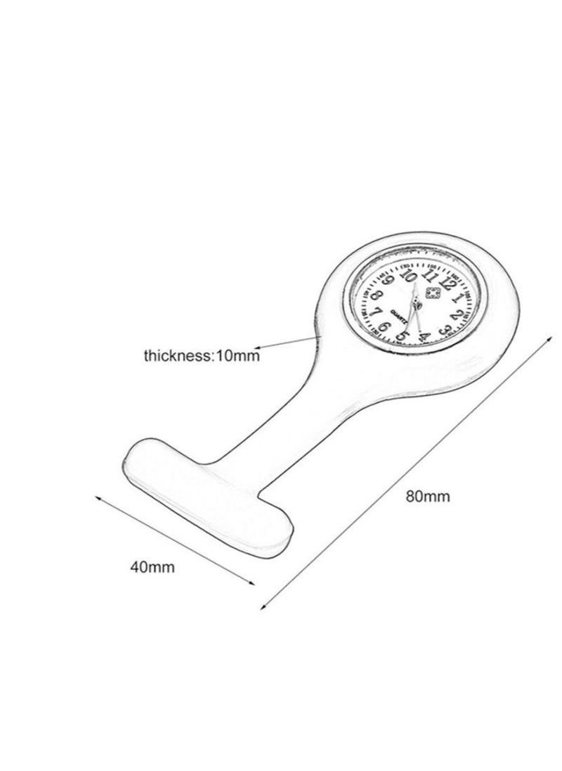 FIYASTAR - Women's Medical Nurse Fob Analog Pocket Watch Yellow - Image 1