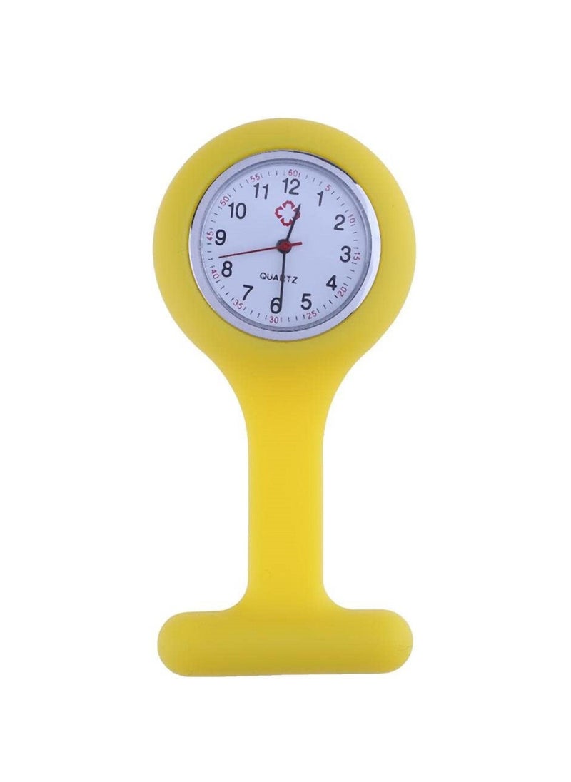 FIYASTAR - Women's Medical Nurse Fob Analog Pocket Watch Yellow - Image 1