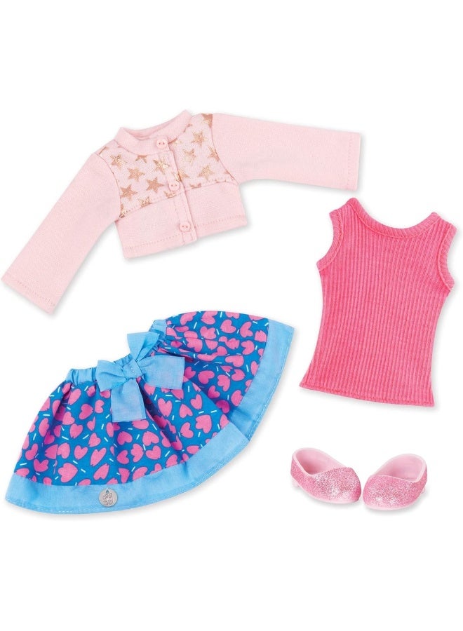 جليتر جيرل سترة صوفية وتنورة لدمي 14 بوصة - GG50000Z - Image 1