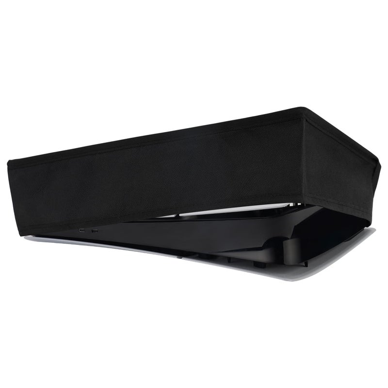 playvital Horizontal Dust Cover for ps5 Slim Digital EditionThe New Smaller Design Nylon Dust Proof Protector Waterproof Cover Sleeve for ps5 Slim Console Black - Image 2
