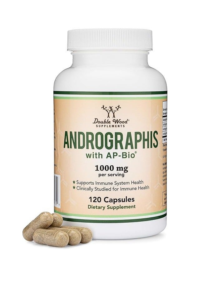كبسولات أندروجرافيس ماكس أندروجرافيدس تمت دراستها سريريًا لصحة الجهاز المناعي 1000 مجم 120 كبسولة