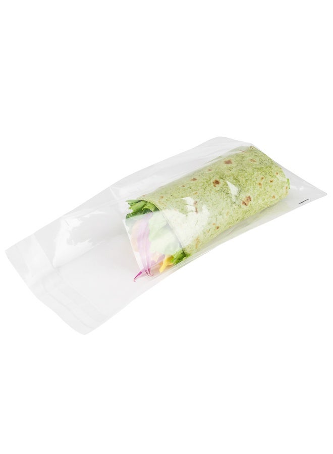 Restaurantware أكياس معالجة 7 × 5 بوصة، 100 كيس بسكويت قابل للاستخدام في الميكروويف - تصميم الشفة والشريط، مقاومة للحرارة، أكياس مخبوزات بلاستيكية شفافة قابلة لإعادة الإغلاق، مقاومة للدهون، للحلويات، المكسرات، وهدايا الحفلات - Image 2