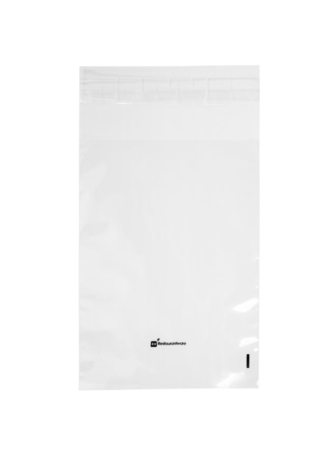 Restaurantware أكياس معالجة 7 × 5 بوصة، 100 كيس بسكويت قابل للاستخدام في الميكروويف - تصميم الشفة والشريط، مقاومة للحرارة، أكياس مخبوزات بلاستيكية شفافة قابلة لإعادة الإغلاق، مقاومة للدهون، للحلويات، المكسرات، وهدايا الحفلات - Image 1