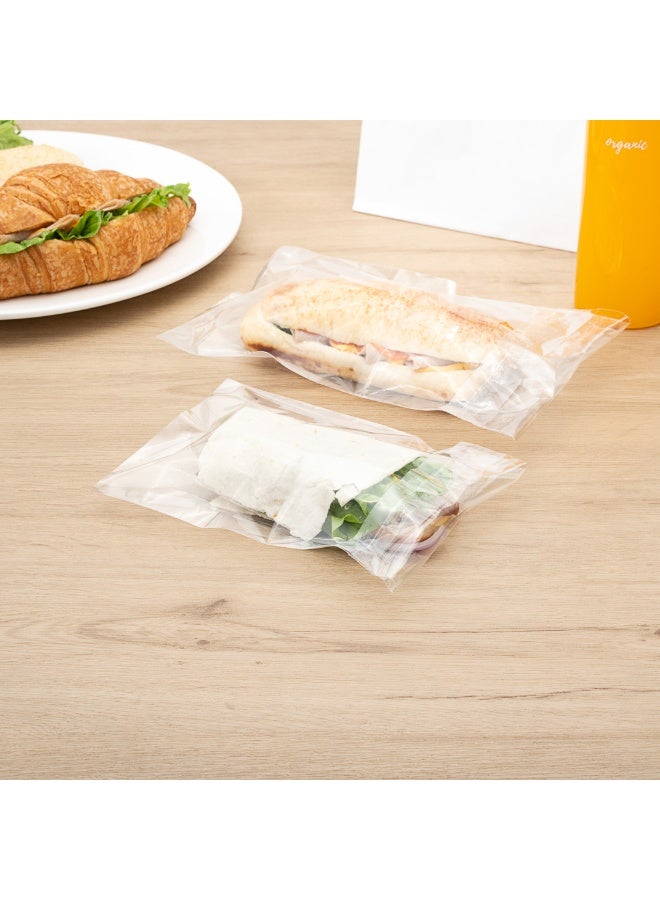 Restaurantware أكياس معالجة 7 × 5 بوصة، 100 كيس بسكويت قابل للاستخدام في الميكروويف - تصميم الشفة والشريط، مقاومة للحرارة، أكياس مخبوزات بلاستيكية شفافة قابلة لإعادة الإغلاق، مقاومة للدهون، للحلويات، المكسرات، وهدايا الحفلات - Image 4