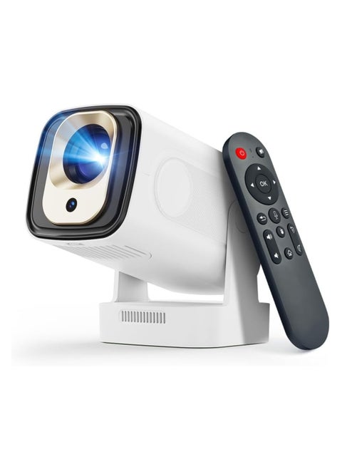 HY260 Pro إصدار 2025 - جهاز عرض بدقة 1080P مع تركيز تلقائي وريموت ماوس هوائي، شاشة سينما ذكية 200 بوصة بنظام أندرويد، مع كابل HDMI