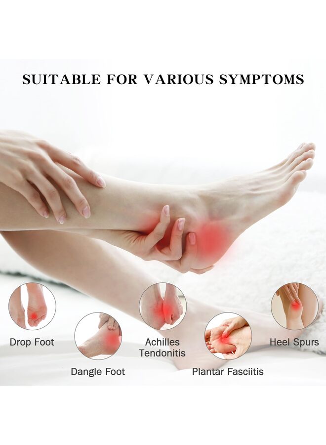 Upgraded Plantar Fasciitis Night Splint, Adjustable Straps Plantar Fasciitis Relief, Supportive Foot Braces with Arch Cushion for Achilles Tendonitis Foot Drop Heel Spur Pain Relief - Image 4