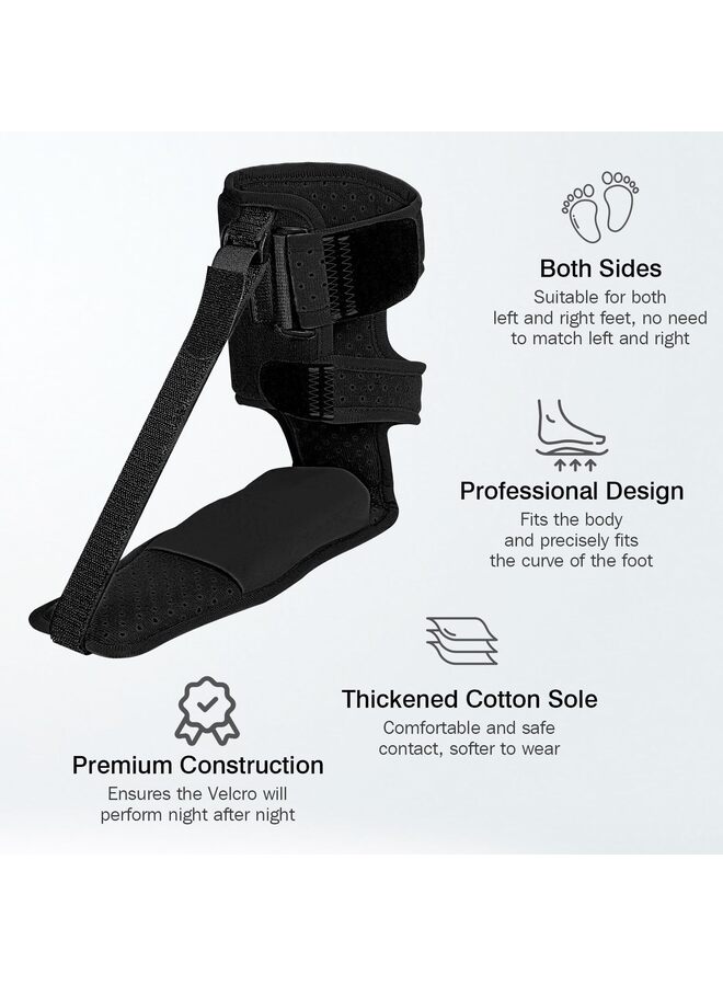 Upgraded Plantar Fasciitis Night Splint, Adjustable Straps Plantar Fasciitis Relief, Supportive Foot Braces with Arch Cushion for Achilles Tendonitis Foot Drop Heel Spur Pain Relief - Image 2