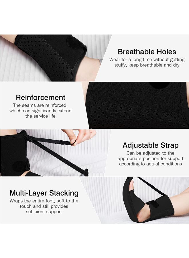 Upgraded Plantar Fasciitis Night Splint, Adjustable Straps Plantar Fasciitis Relief, Supportive Foot Braces with Arch Cushion for Achilles Tendonitis Foot Drop Heel Spur Pain Relief - Image 3