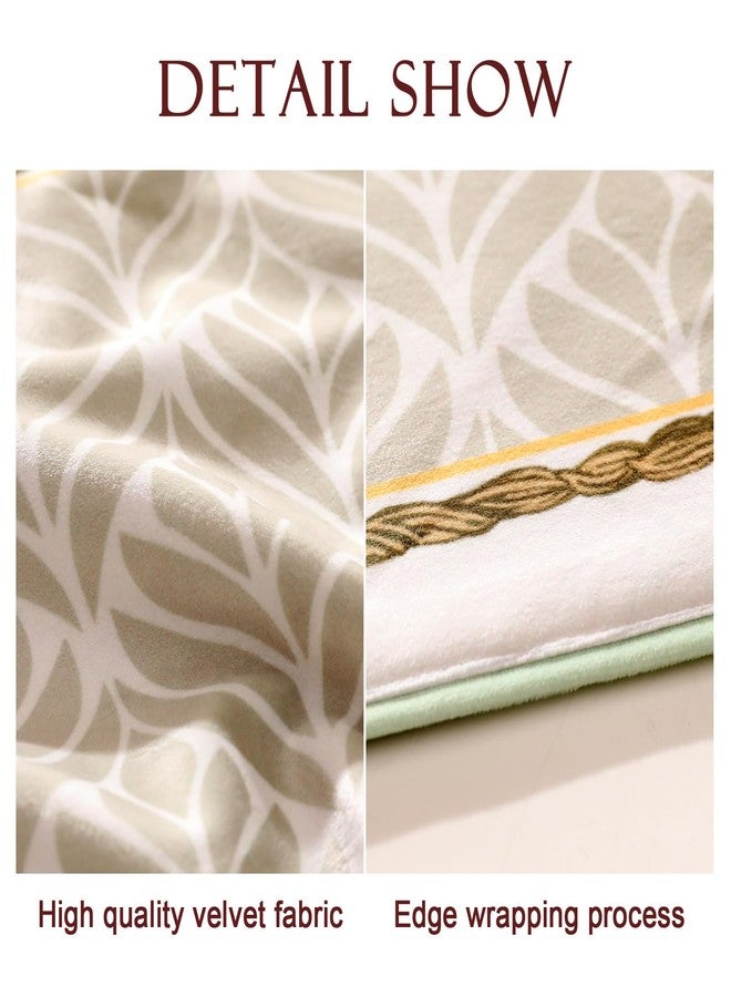 patdrea Designer Elegant French Floral Velvet Table Runner 102 Inch Long,Green with Orange Blossoms Pattern Table Mat, Decor for Kitchen Dining Coffee Table Cabinet Banquet Thanksgiving,12"*102" - Image 4