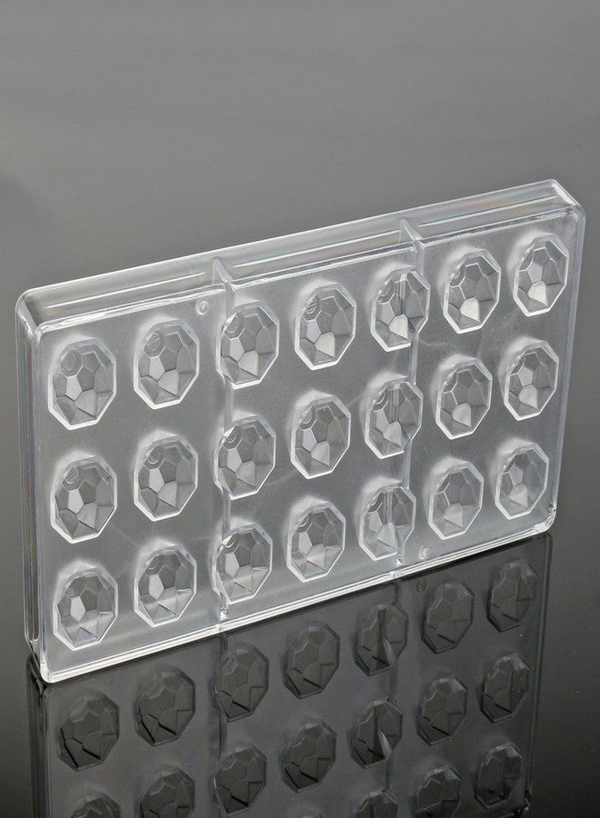 HAPYLY 21 Grid Chocolate Candy Mold PC Polycarbonate Chocolate Making Mould (Diamond) - Image 3