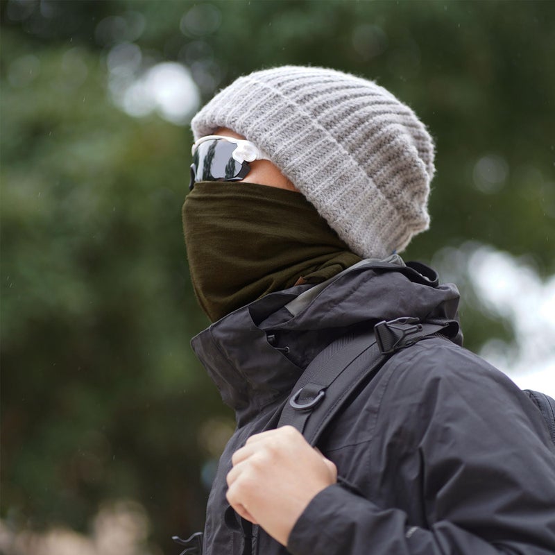 ACUSHLA 100% Merino Wool Neck Gaiter for Men & Women Ski Face Mask Winter Scarf Neck Warmer All Weather, Midweight Green - Image 5