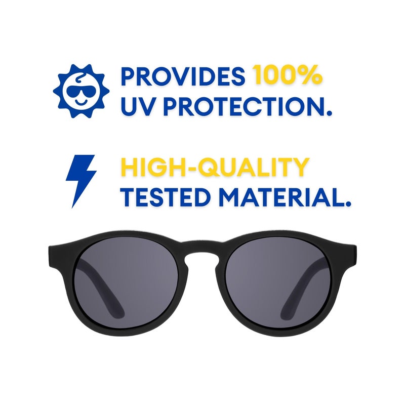 Babiators Original Keyhole Black Ops Kid's Sunglasses, UV Protection, Ages 0-2 - Image 3