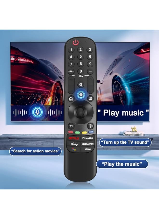 HuHa - KJDiSRPin MR22GN for 2022/LG-Magic-Remote with Pointer and Voice Function Replacement for LG OLED Z2, G2, C2, B2, A2 Series QNED99, 90, 85, 80 Series NANO80, 75 Series UQ90, UQ80, UQ75, UQ80 Series - Image 1