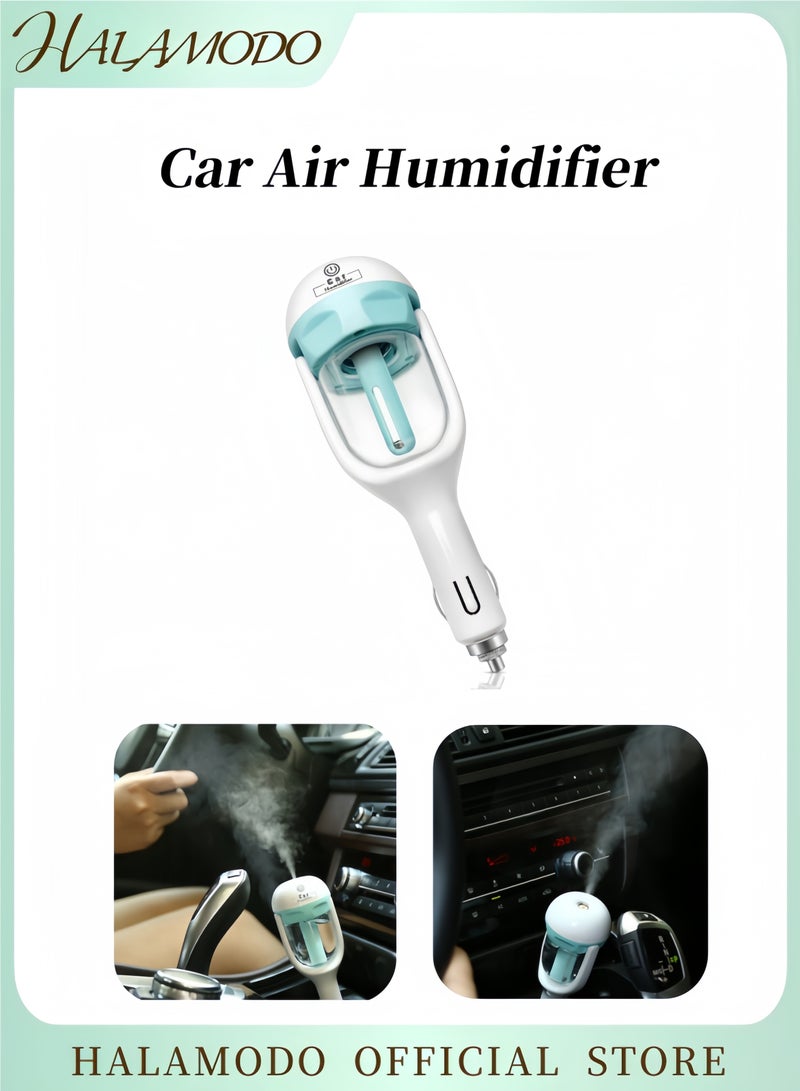 هالامودو مرطب السيارة موزع الزيوت العطرية للسيارة معطر هواء محمول للسيارة جهاز تنقية هواء شخصي للسيارة مرطب ضباب بارد صغير مع شحن 12 فولت منفذ - Image 1