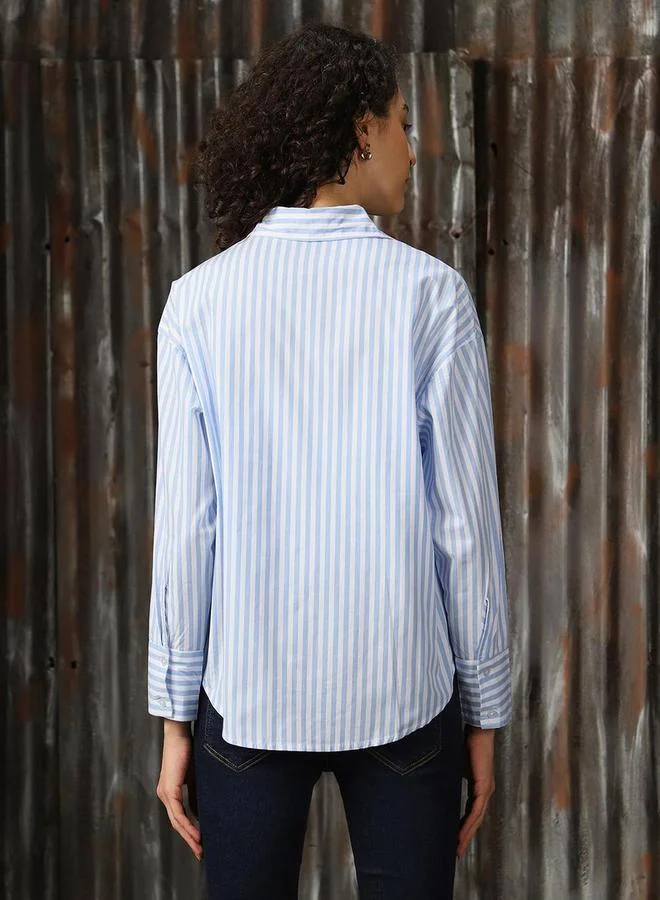 HIGH STAR HIGH STAR Striped Spread Collar Buttoned Shirts