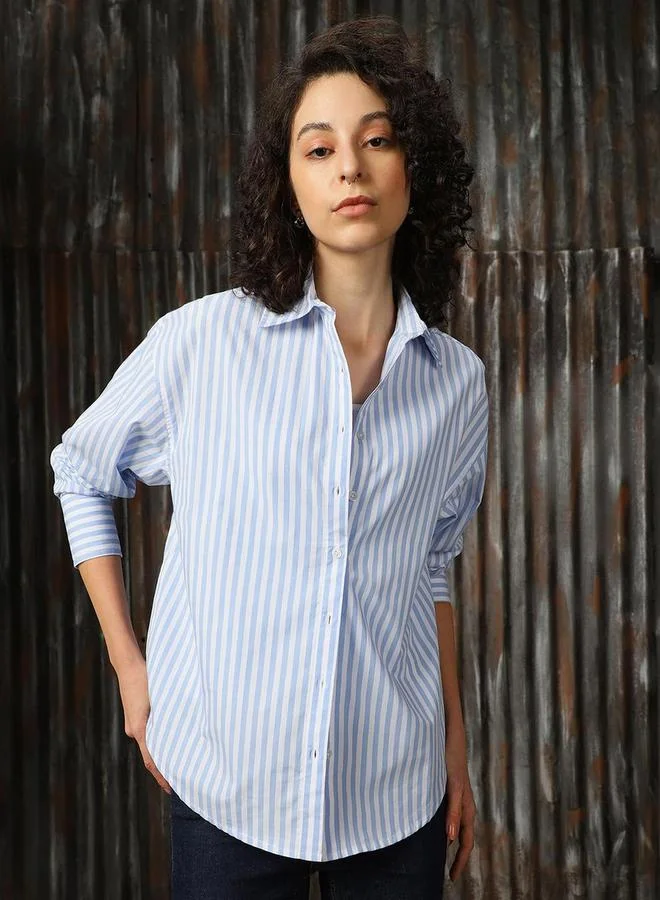 HIGH STAR HIGH STAR Striped Spread Collar Buttoned Shirts