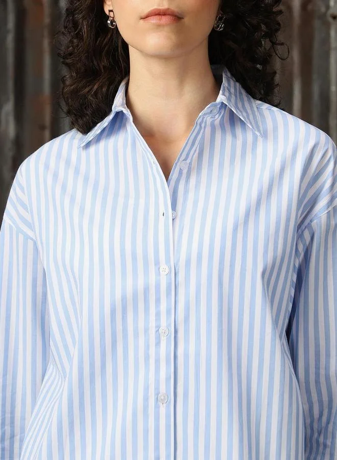 HIGH STAR HIGH STAR Striped Spread Collar Buttoned Shirts