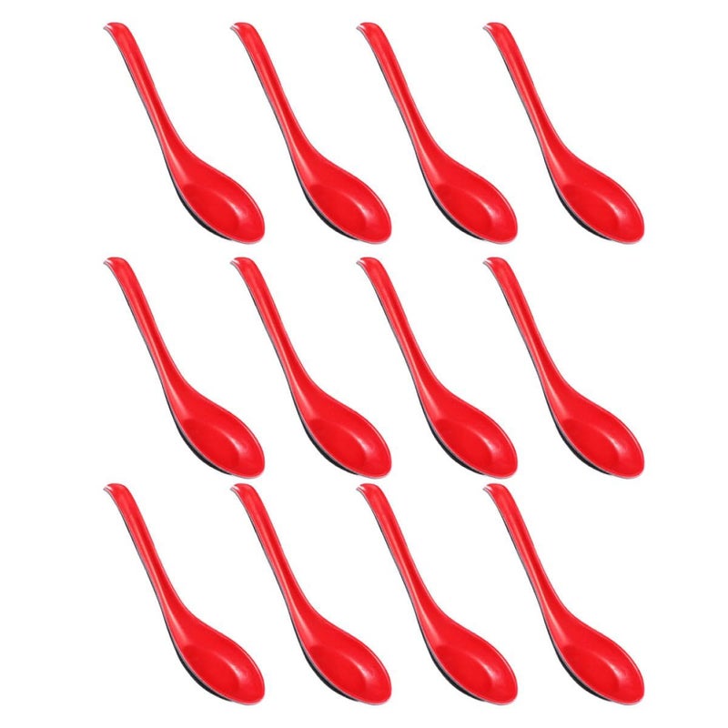 12 Colored Long Handle Soup Spoons For Eating Serving Rice Porridge Kitchen Dining - Image 2