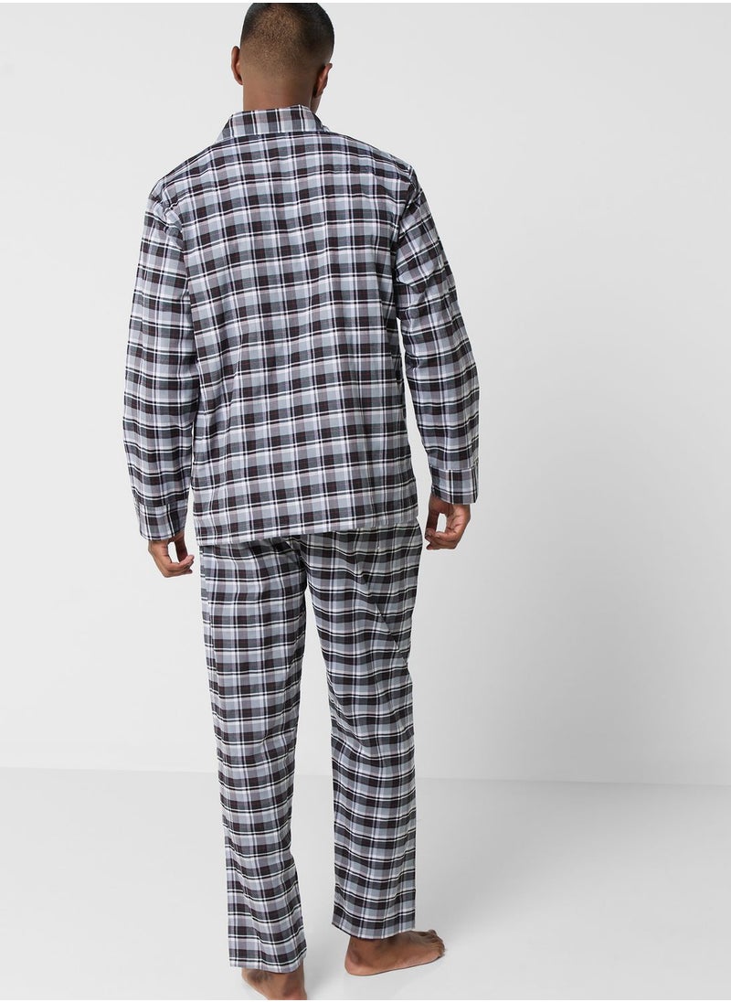 Robert Wood - Check Pyjama Set - Image 1
