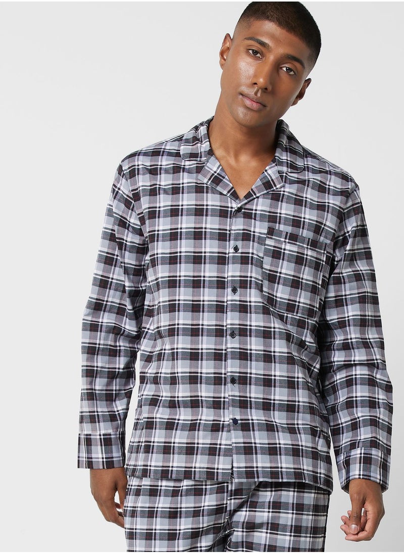 Robert Wood - Check Pyjama Set - Image 1