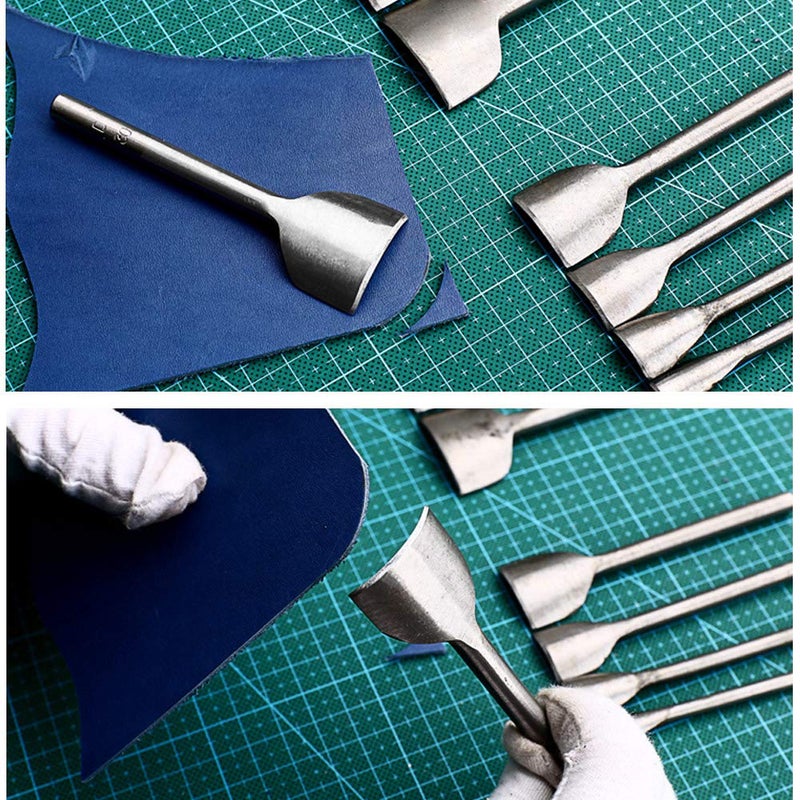 UUJOLY 7 Pcs Leather Half-Round Shaped Cutter Leathercraft Punching Tools Punch Strap Belt Wallet Bag DIY Handwork - Image 3