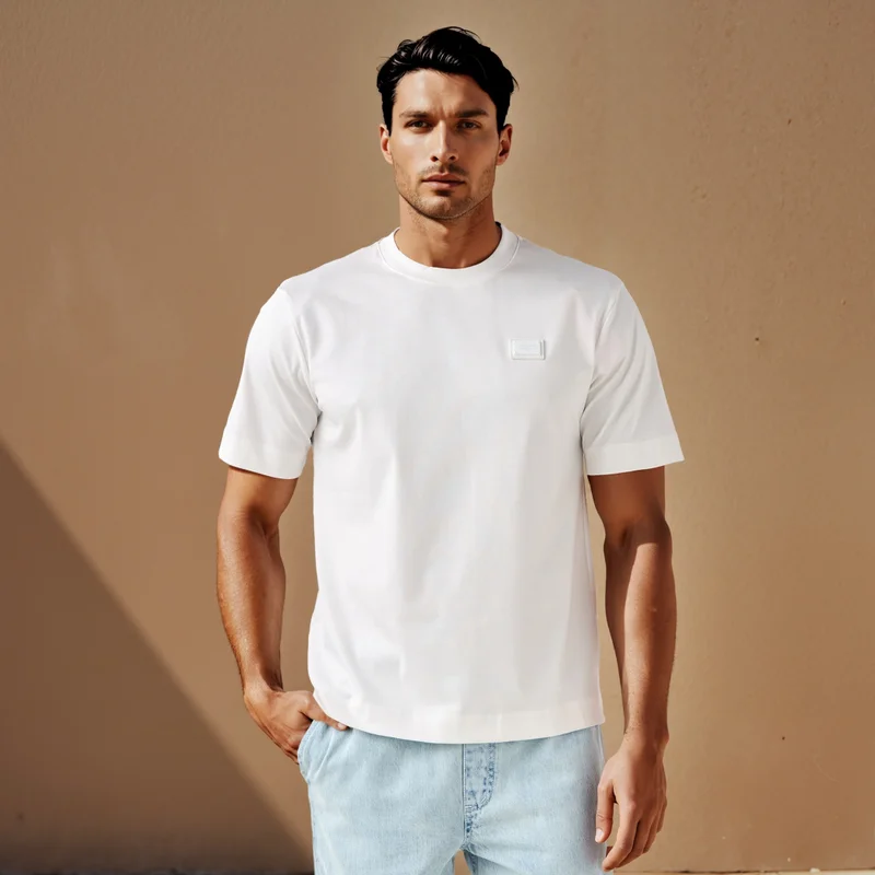 Ulla Popken Emperor Applique Detail Crew Neck T-shirt