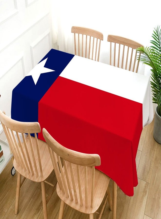 Hafangry Texas Tablecloth Texas Lone Star State Flag Table Cover for Kitchen Dining Room Home Decor-60×84inch - Image 2