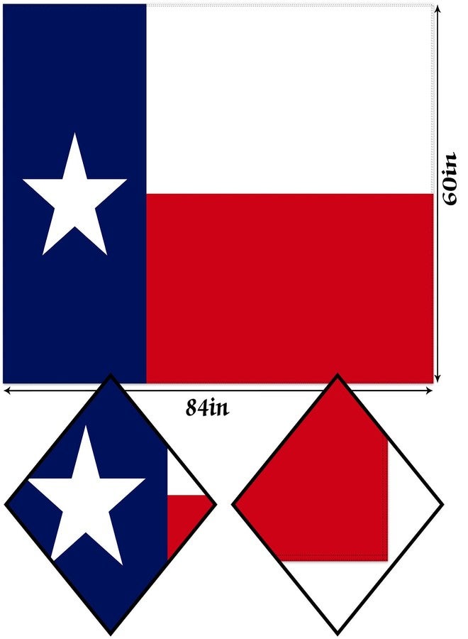 Hafangry Texas Tablecloth Texas Lone Star State Flag Table Cover for Kitchen Dining Room Home Decor-60×84inch - Image 3