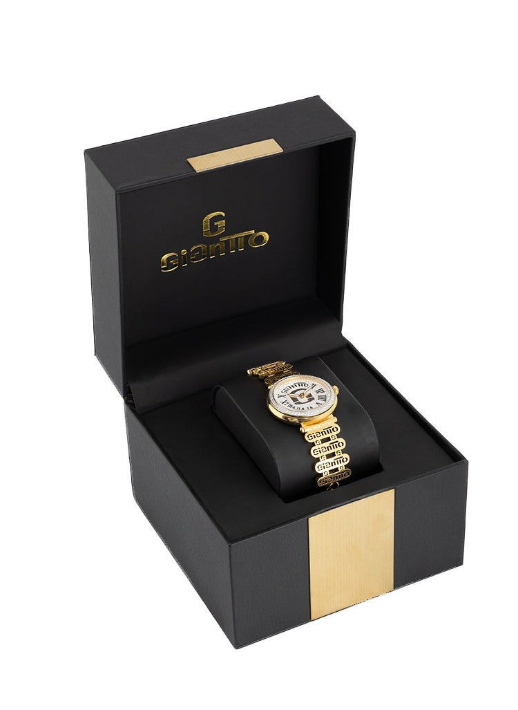 GIANTTO Women's Watch, Elegant Design With Roman Numbers, Stainless Steel ,Waterproof, Attractive Design, Gold- 117944SLG  - Image 2