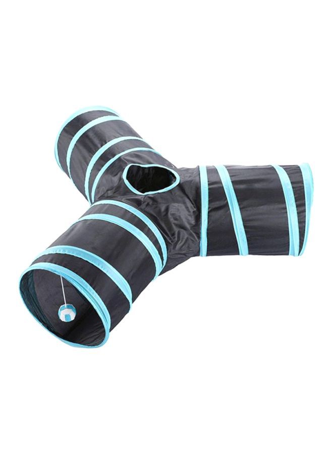 NIBEMINENT 3-Way Tunnel Toy With Ball Black/Blue - Image 1