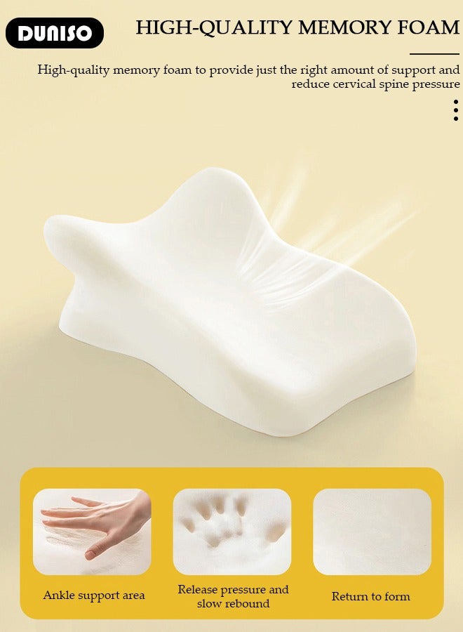 DUNISO Bed Wedge Pillow for Sleeping, Triangle Pillow Wedge for Back Support, Leg Elevation Pillow Relieves Leg Pain, Ergonomic Memory Foam Bed Pillow with Face Down Massage Prone Pillow Function for Reading  - Image 4