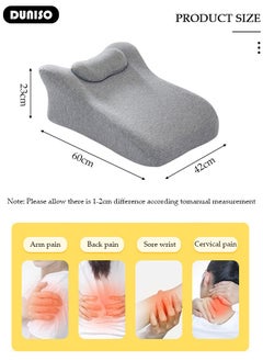 DUNISO Bed Wedge Pillow for Sleeping, Triangle Pillow Wedge for Back Support, Leg Elevation Pillow Relieves Leg Pain, Ergonomic Memory Foam Bed Pillow with Face Down Massage Prone Pillow Function for Reading  - Image 2