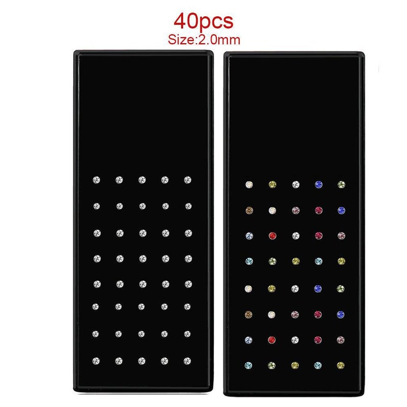 Stainless Steel Nose Nails 40 Boxed Straight Rod 1.8/2.0/2.5/3.0Mm Nose Nail Piercing Jewelry - Image 3