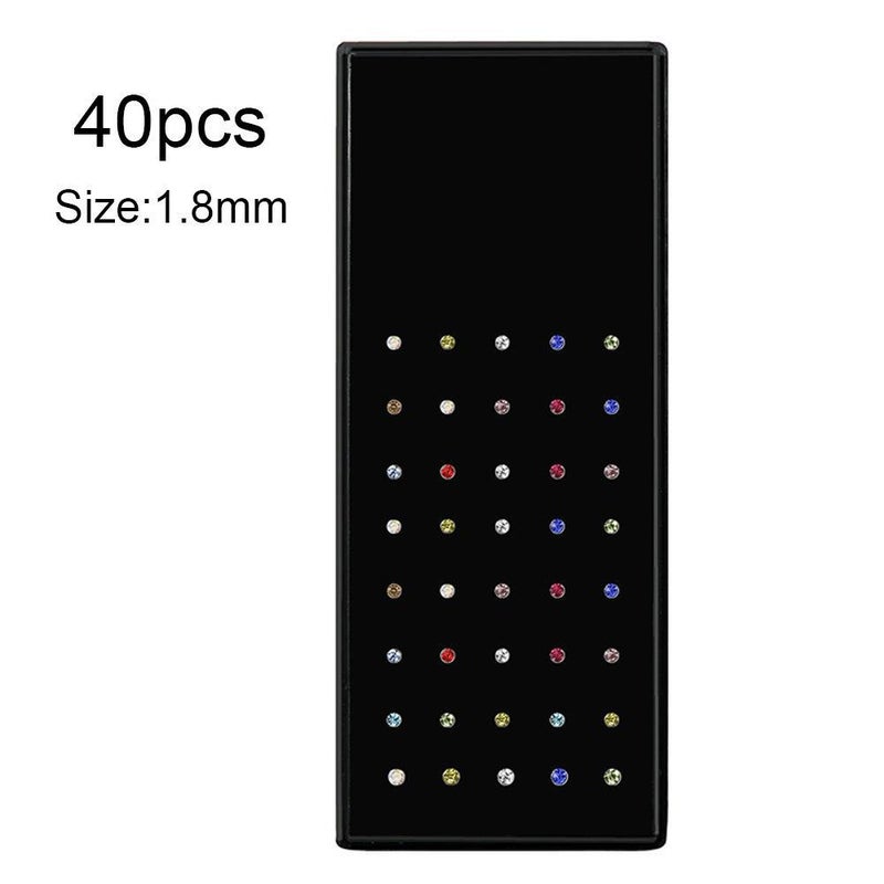 Stainless Steel Nose Nails 40 Boxed Straight Rod 1.8/2.0/2.5/3.0Mm Nose Nail Piercing Jewelry - Image 1
