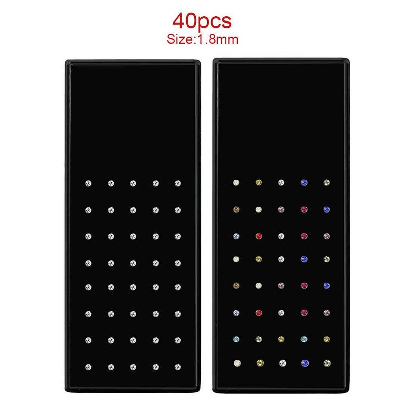Stainless Steel Nose Nails 40 Boxed Straight Rod 1.8/2.0/2.5/3.0Mm Nose Nail Piercing Jewelry - Image 2
