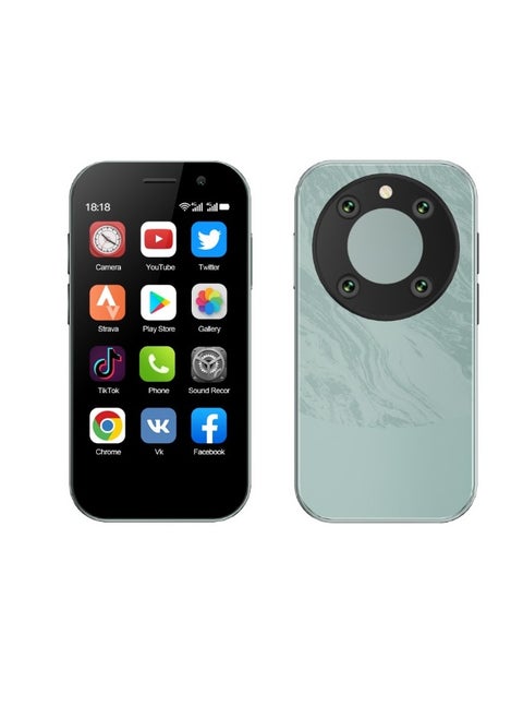 Mini Smartphone, Lightweight HD Display Small Smartphone, Easy To Carry Face Recognition Mini Mobile Phone, Dual Cards Dual Standby Durable Cellphone, (1pc, Green)