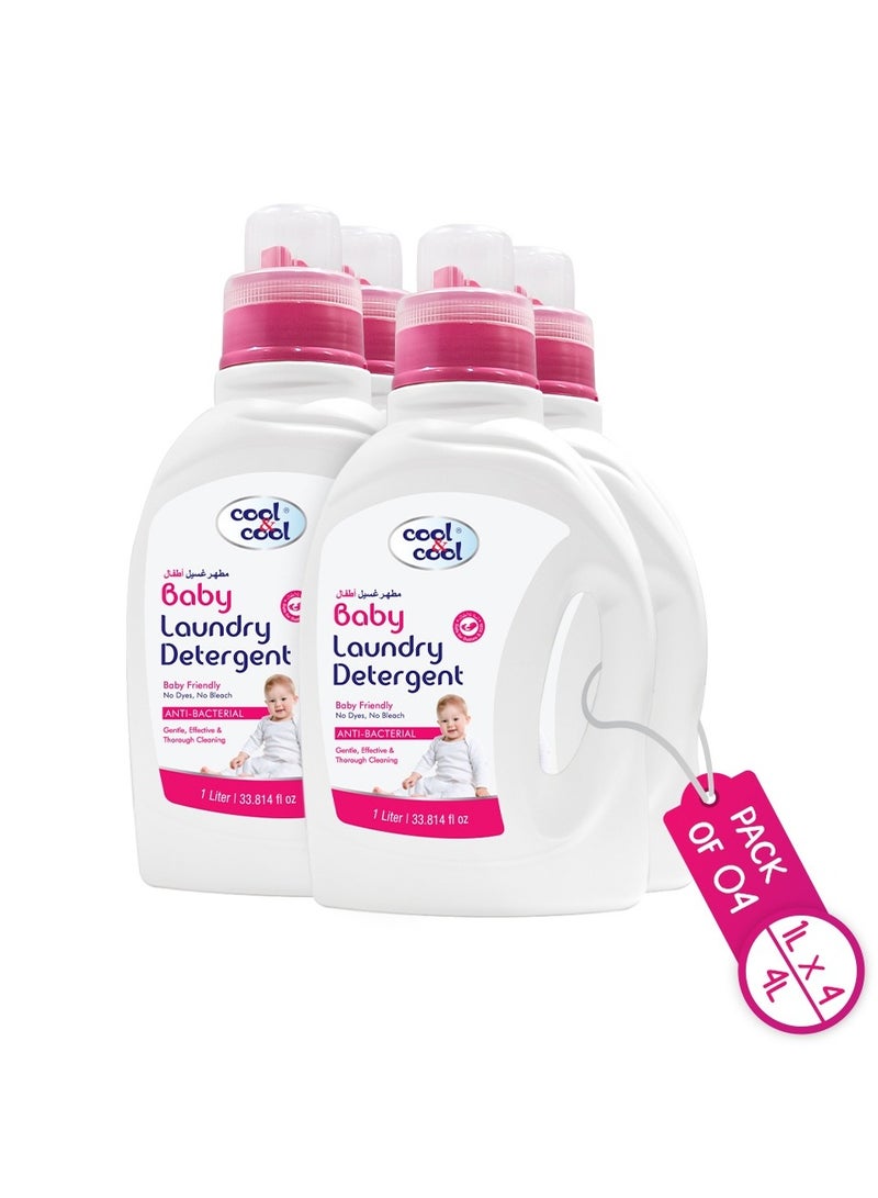 Cool & Cool Baby Laundry Detergent 1 Liter Pack of 4 - Image 1