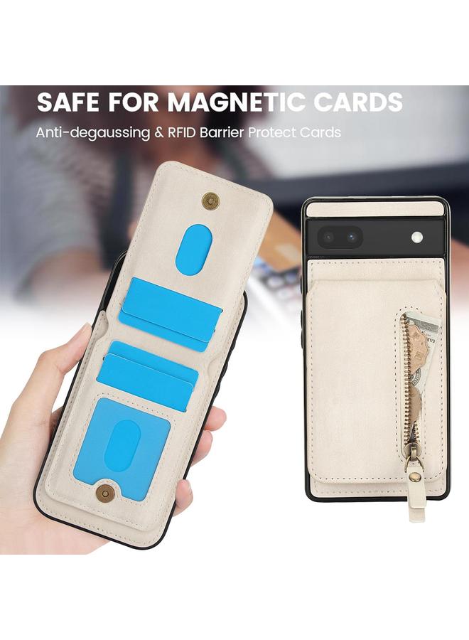 erorex Case For Google Pixel 6 Zipper Wallet Split MagSafe Leather Back Phone Case - Image 5