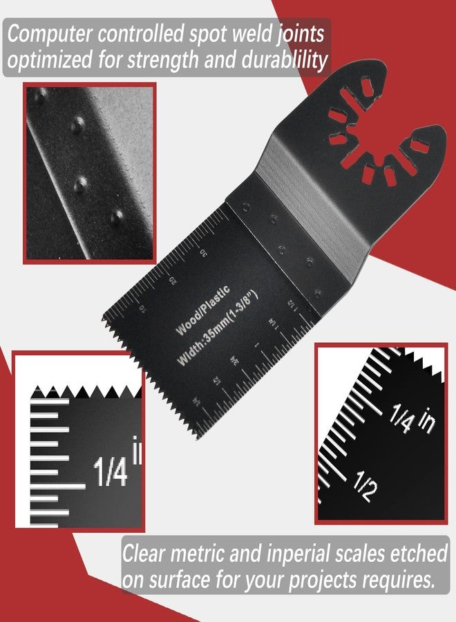 Adust 50 Wood Multitool Blades, Multi Tools Blades, Oscillating Saw Blades Fit Dewalt Tools Ryobi Bosch Ridgid Milwaukee Rockwell Fein Multimaster Craftsman Oscillating Tool Blades - Image 2