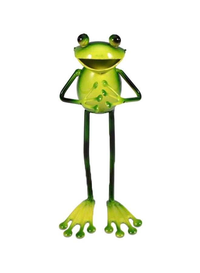 NIBEMINENT Frog Shaped Sculpture Green 11.5x9.1x28.1centimeter - Image 1