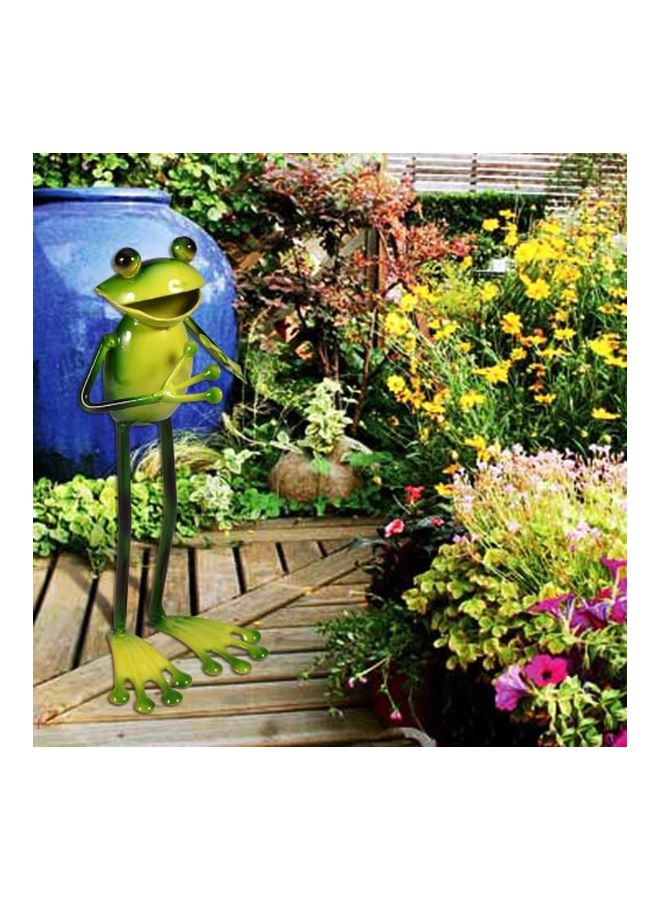 NIBEMINENT Frog Shaped Sculpture Green 11.5x9.1x28.1centimeter - Image 3